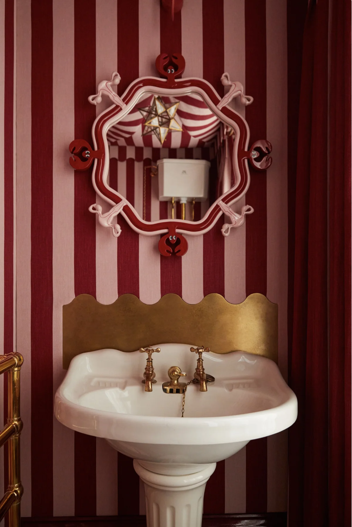 Carnival stripes in raspberry and rose